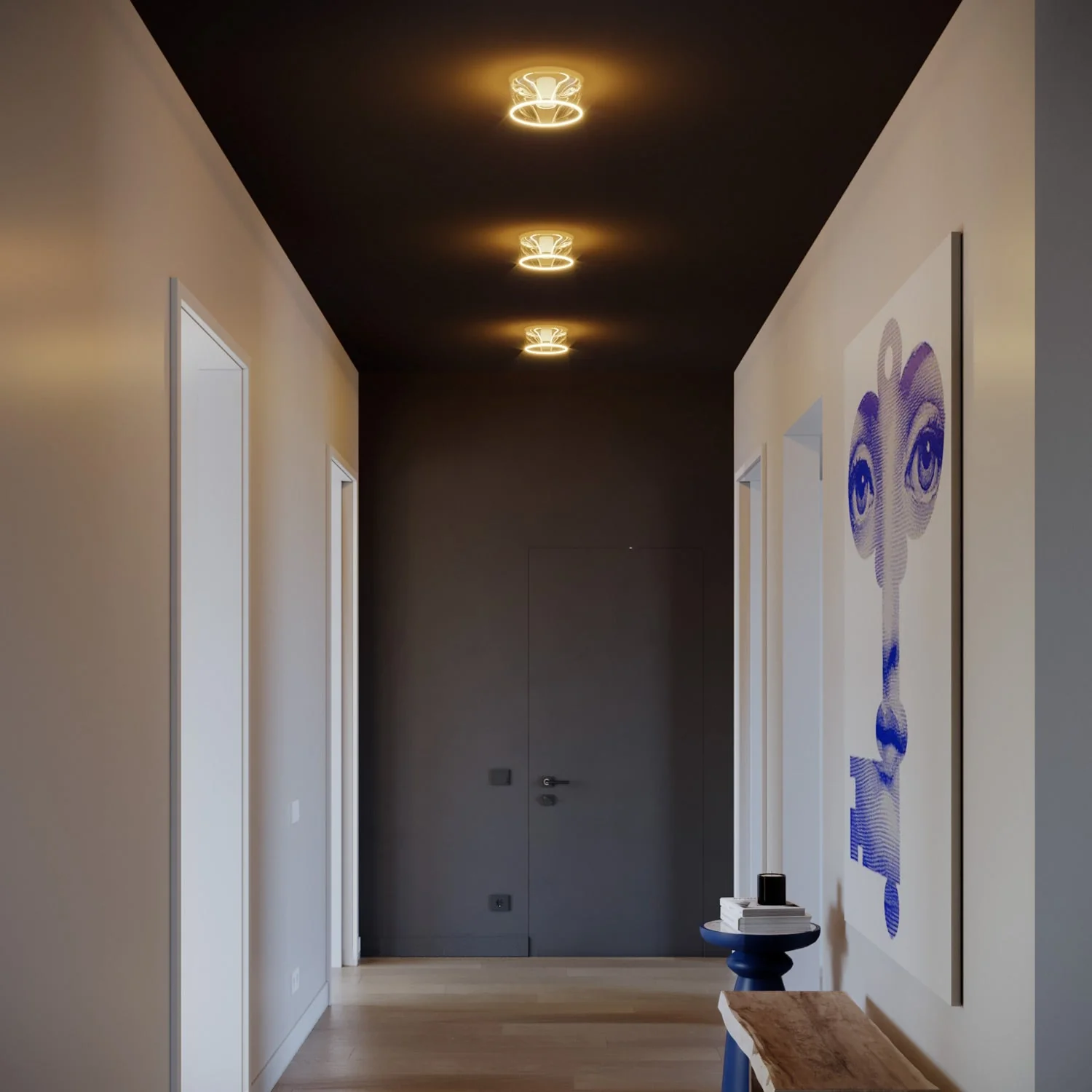 Wall light with Ghost transparent light bulb - White - Image 4