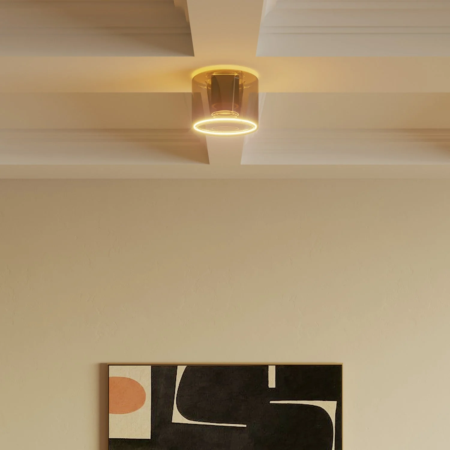 Wall light with Ghost mini smoky light bulb - Black - Image 3