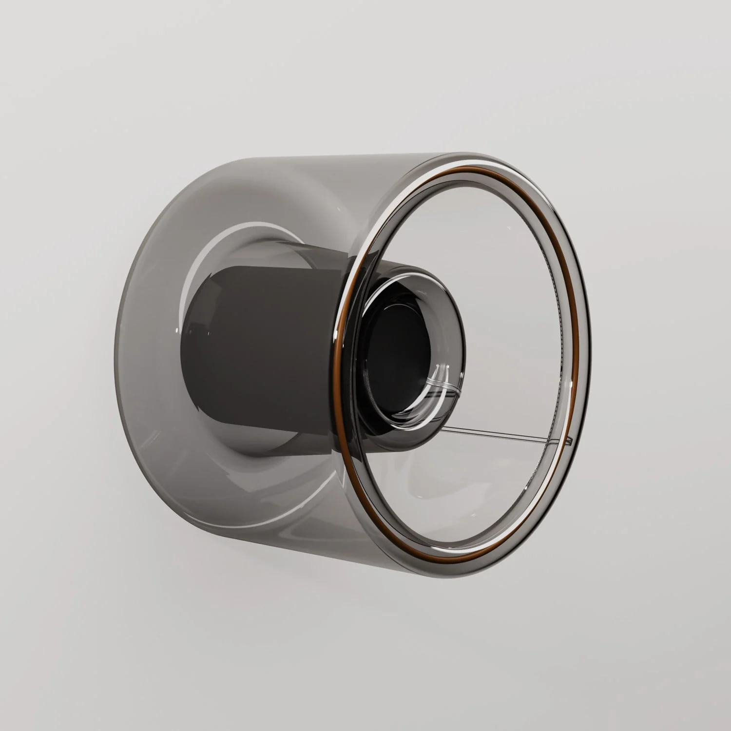 Wall light with Ghost mini smoky light bulb - Black - Image 5