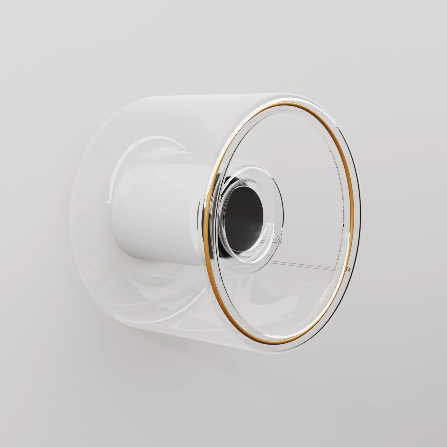 Wall light with Ghost mini transparent light bulb - White - Image 5
