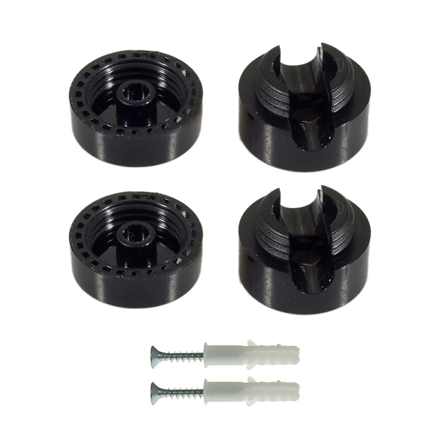 Universal wall mount with cable guide for textile lighting cable 2x0.75 and 3x0.75 - Black - Image 3