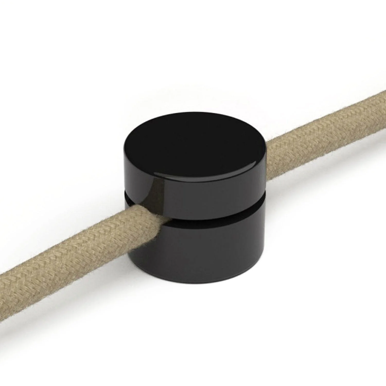 Universal wall mount cable gland for large-section textile cable 3x1 and 3x1.5 and for EIVA system - Black
