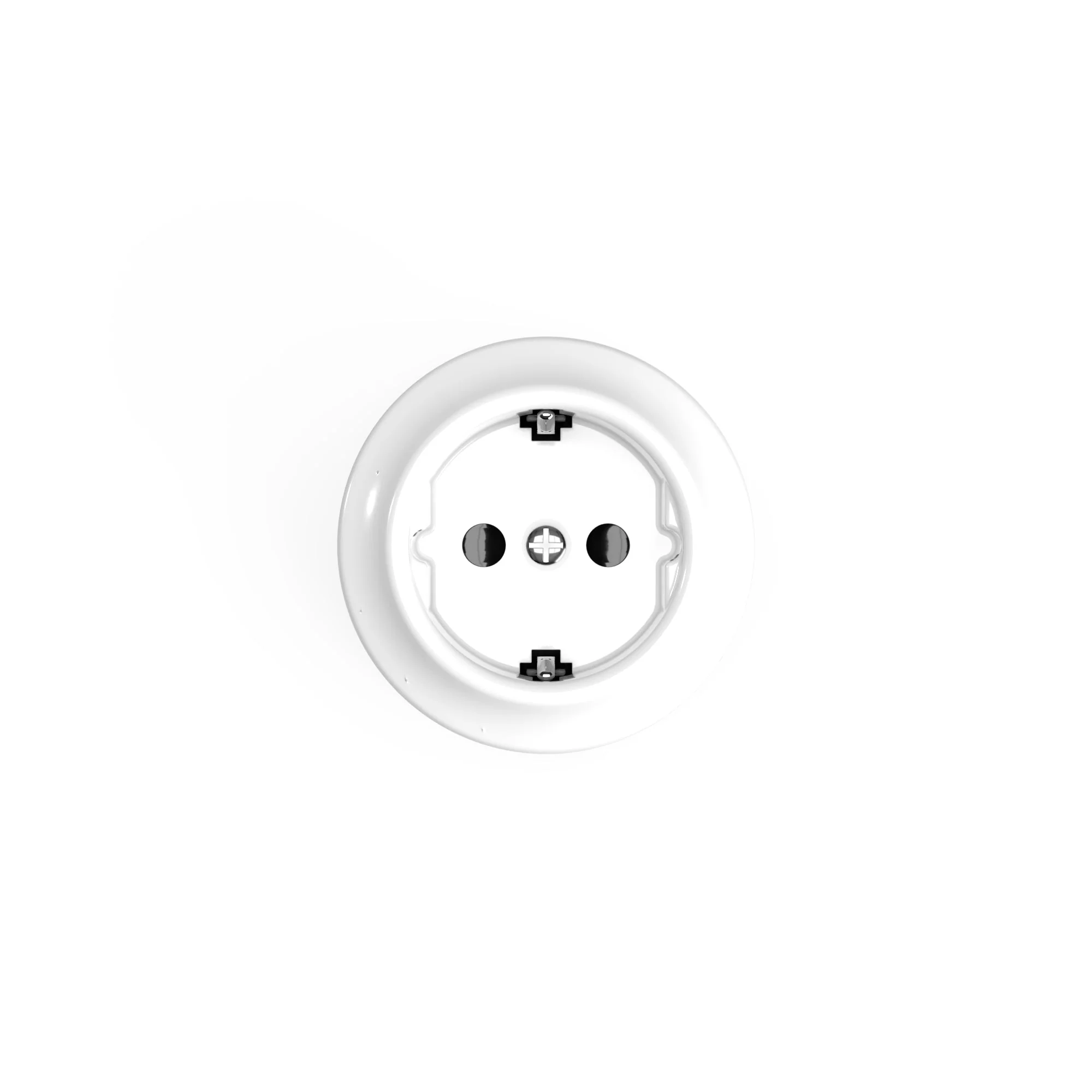 Wall-mounted Schuko socket in porcelain - White - Image 3