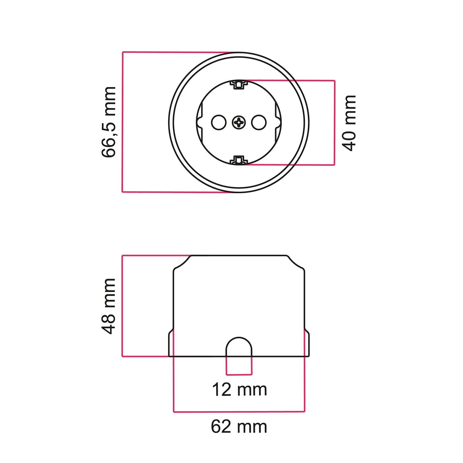 Wall-mounted Schuko socket in porcelain - White - Image 7