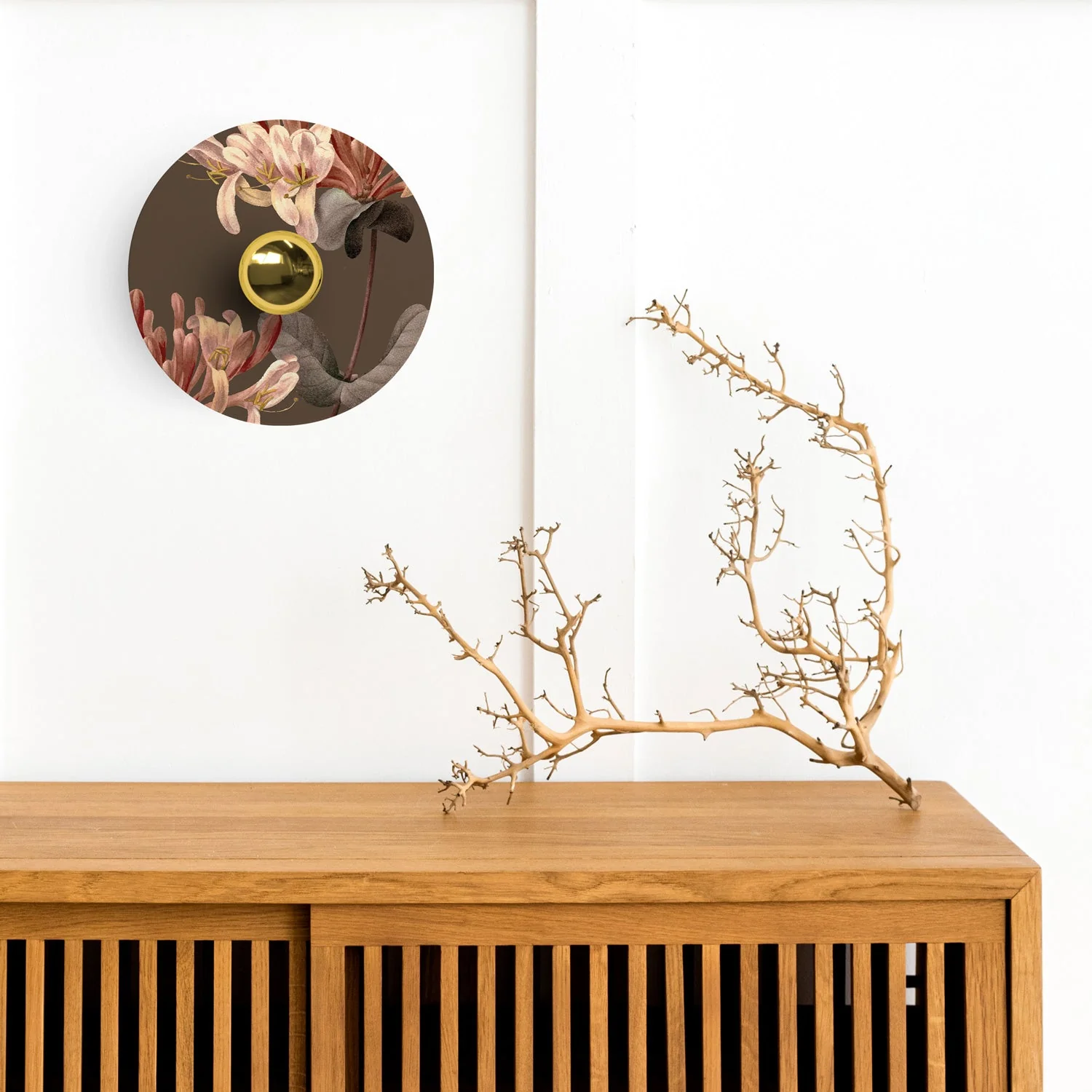 Wall or ceiling lamp with 'Blossom Haven' Botanical Lonicera floral-pattern lampshade – Waterproof IP44 - Image 2
