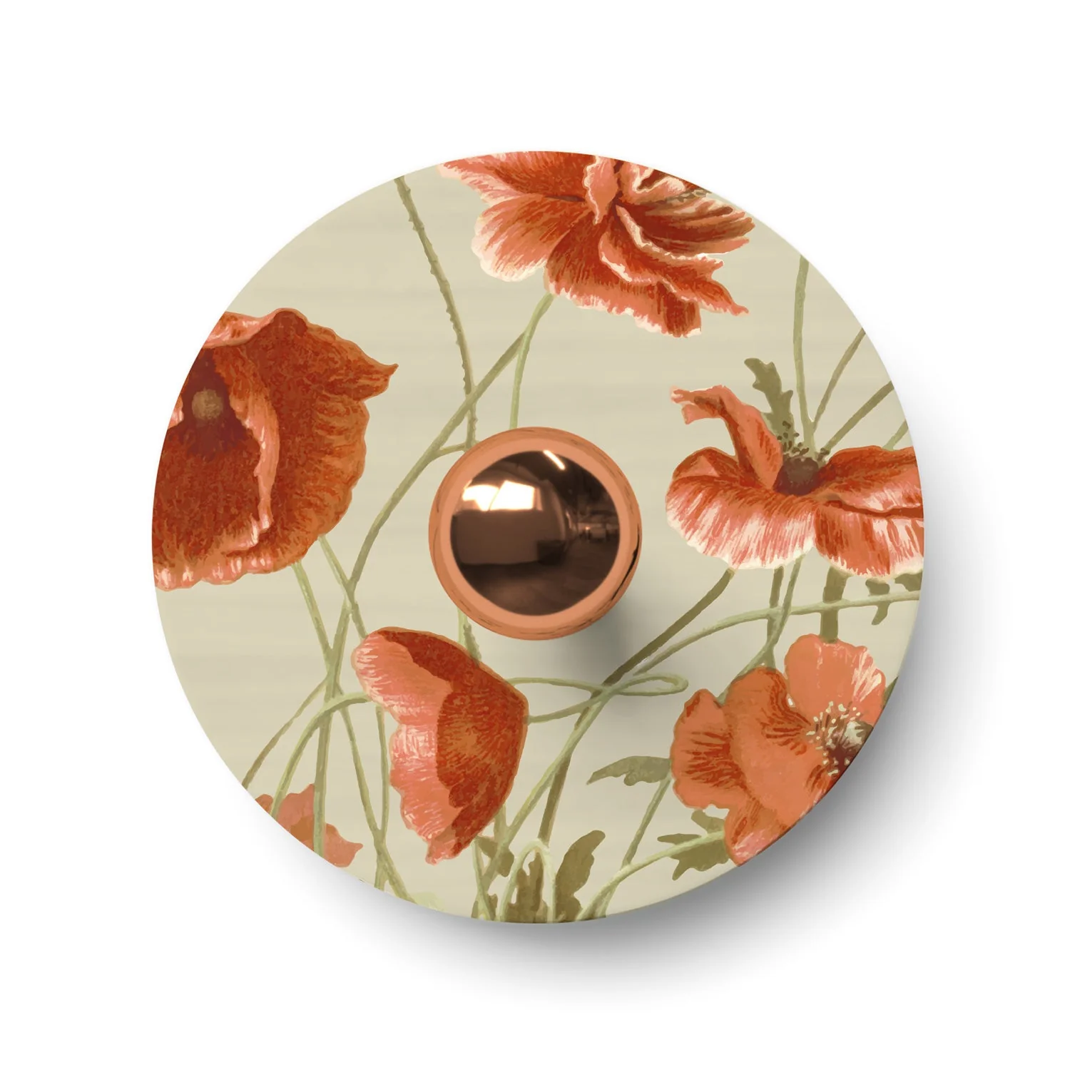 Wall or ceiling lamp with 'Blossom Haven' Botanical Poppy floral design lampshade - Waterproof IP44 - Image 3