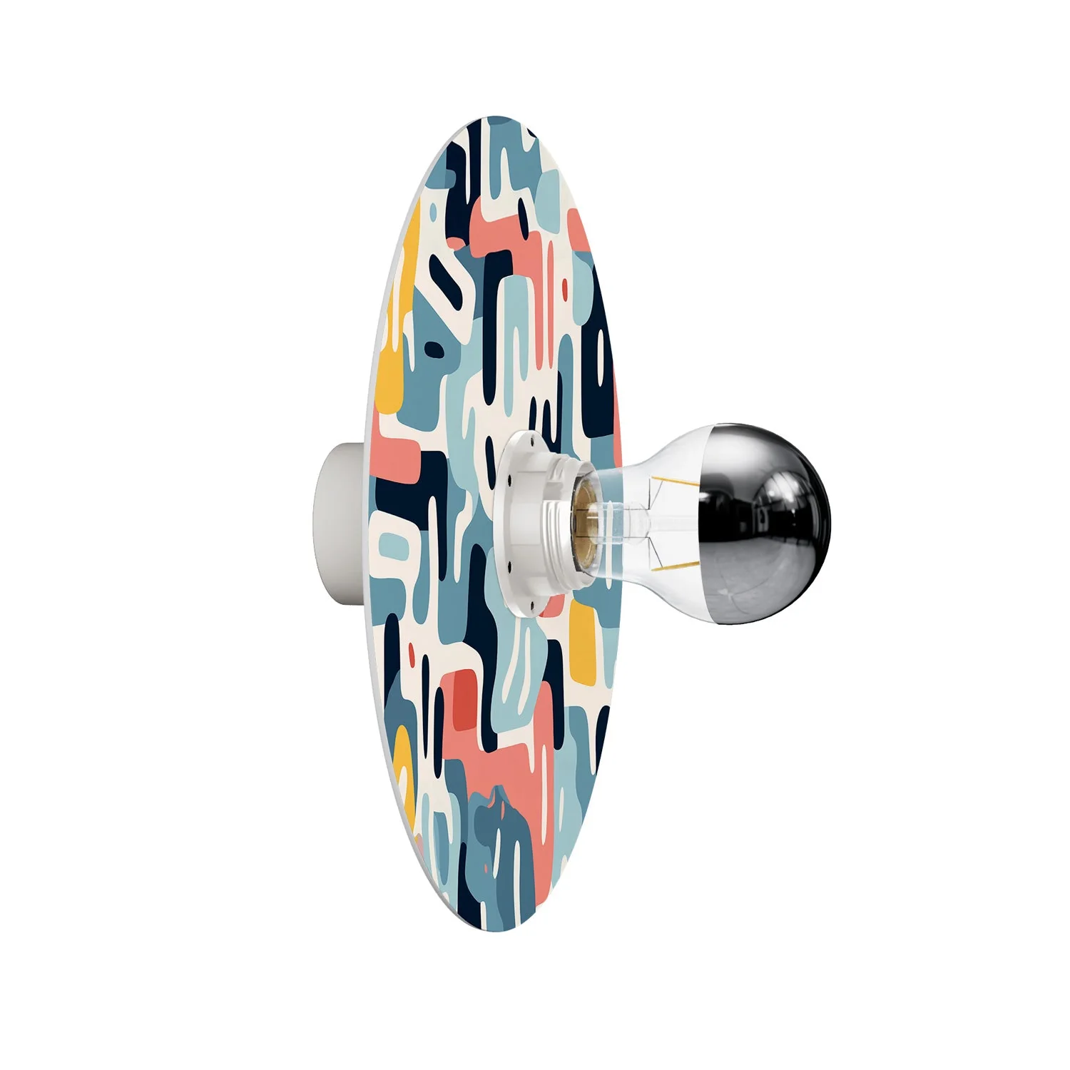 Wall or ceiling lamp with 'Kaleidoscope' Geometric 1 lampshade with geometric patterns - Waterproof IP44