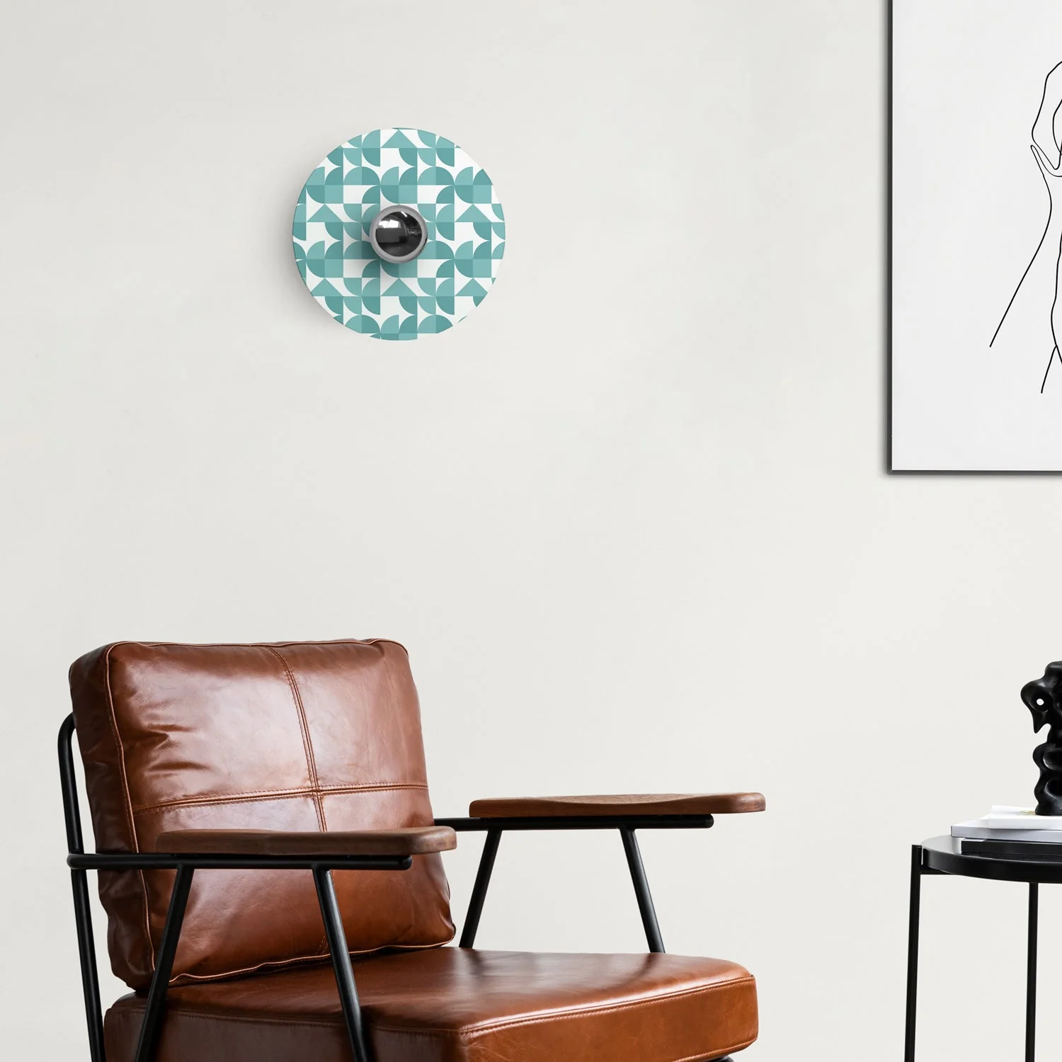 Wall or ceiling lamp with 'Kaleidoscope' geometric pattern lampshade Geometry 3 - Waterproof IP44 - Image 2