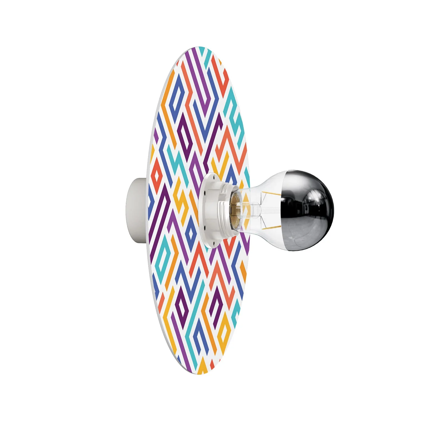 Wall or ceiling lamp with 'Kaleidoscope' geometric pattern lampshade Geometry 2 - Waterproof IP44