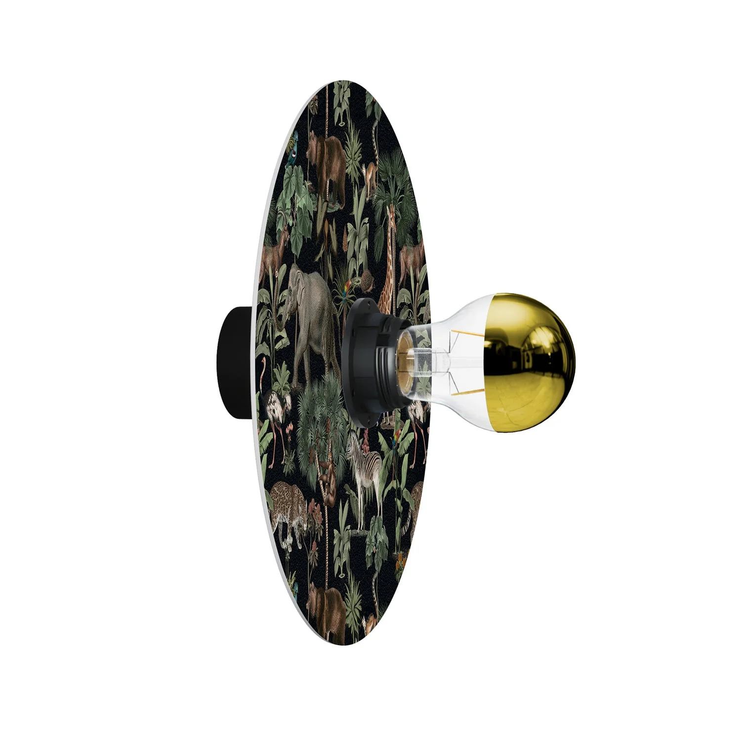 Wall or ceiling lamp with lampshade featuring jungle animals 'Wildlife Whispers' Jungle Animals - Waterproof IP44