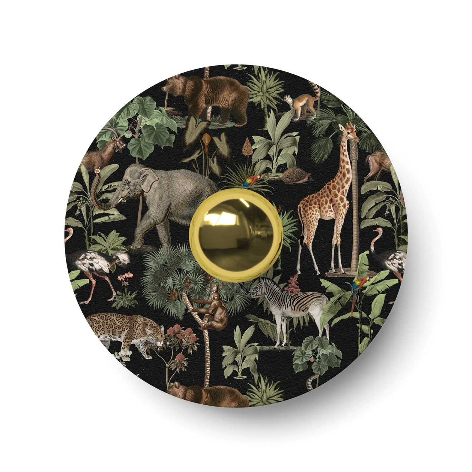 Wall or ceiling lamp with lampshade featuring jungle animals 'Wildlife Whispers' Jungle Animals - Waterproof IP44 - Image 3