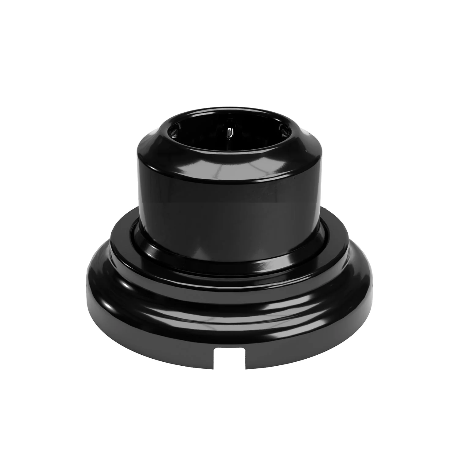 Schuko wall socket kit and porcelain base - Black