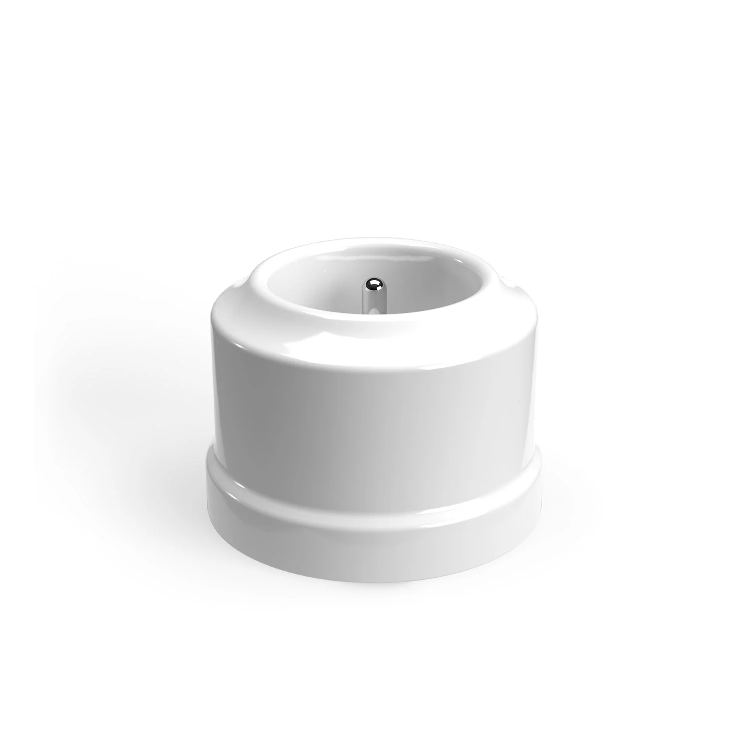 French type porcelain wall socket - White - Image 2