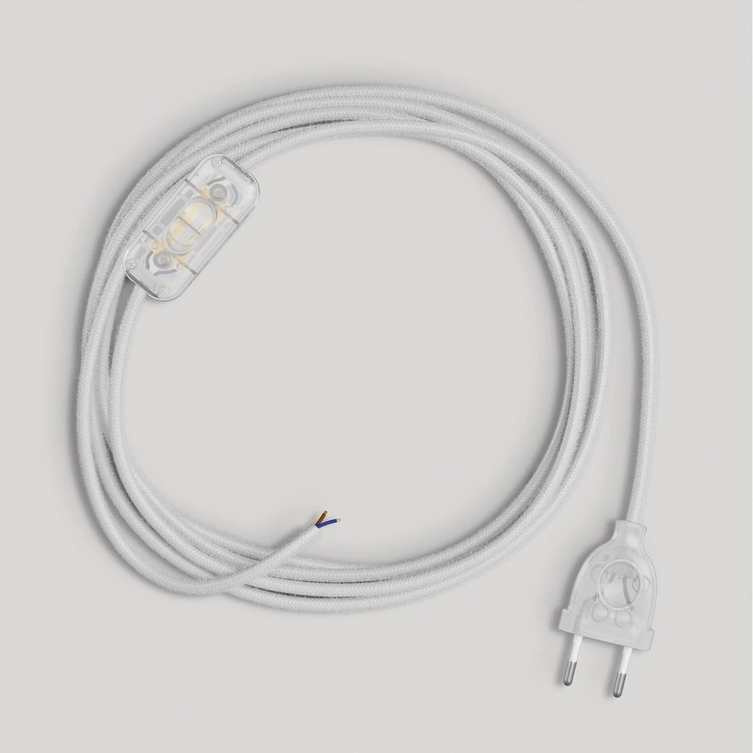 Wiring for lamp with white cotton cable 1.80 m - Image 5