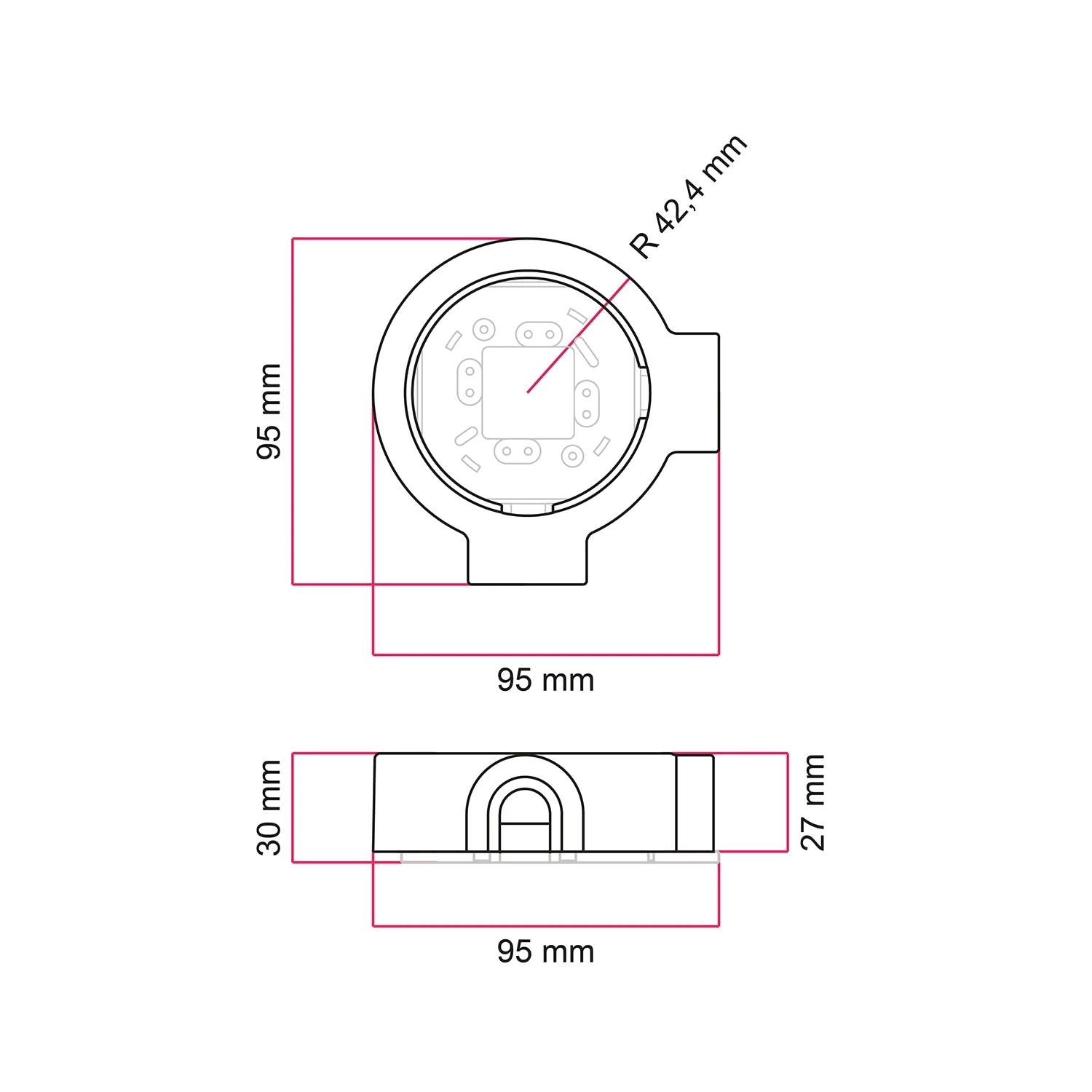 White porcelain base for electrical socket and switch/selector compatible with Creative-Tubes - from 1 to 4 outlets - Image 13