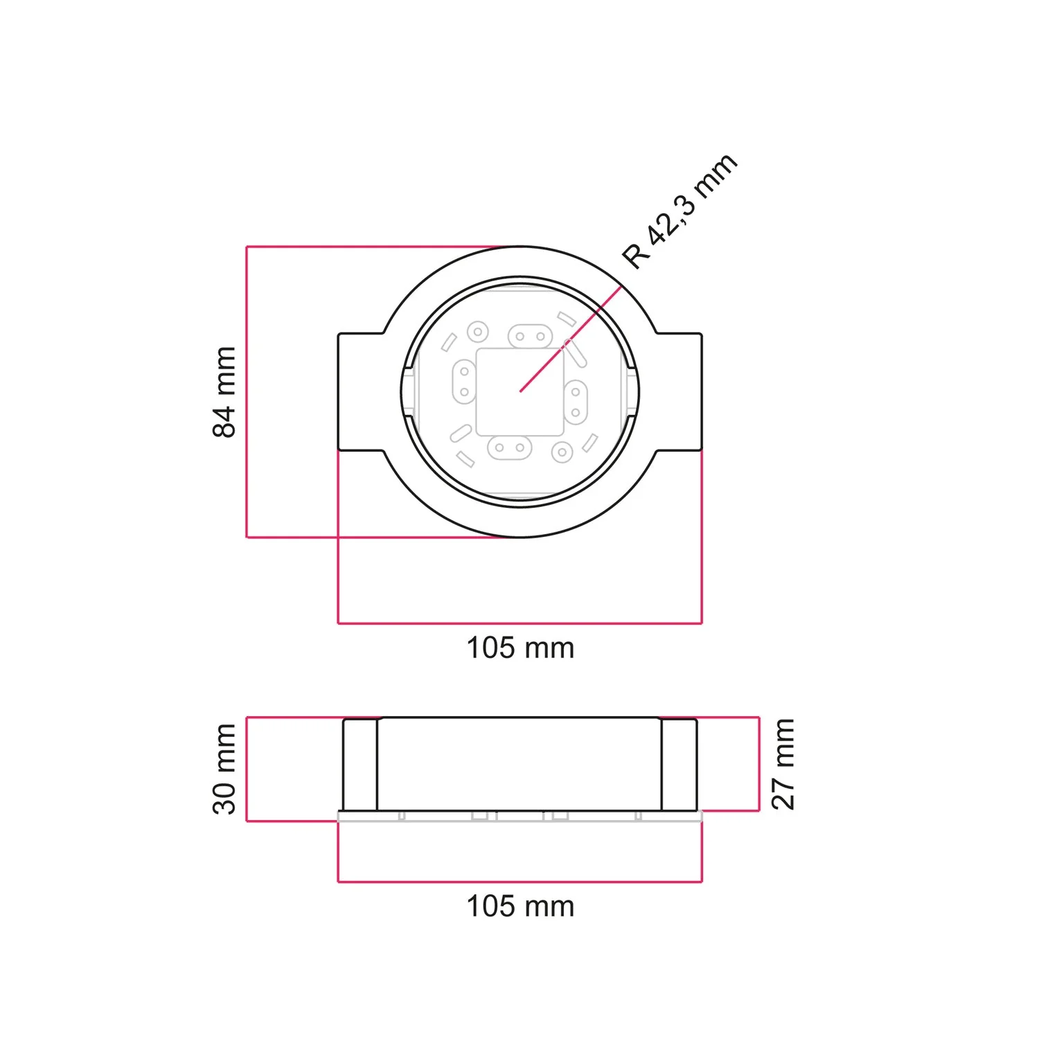 White porcelain base for electrical socket and switch/selector compatible with Creative-Tubes - from 1 to 4 outlets - Image 20