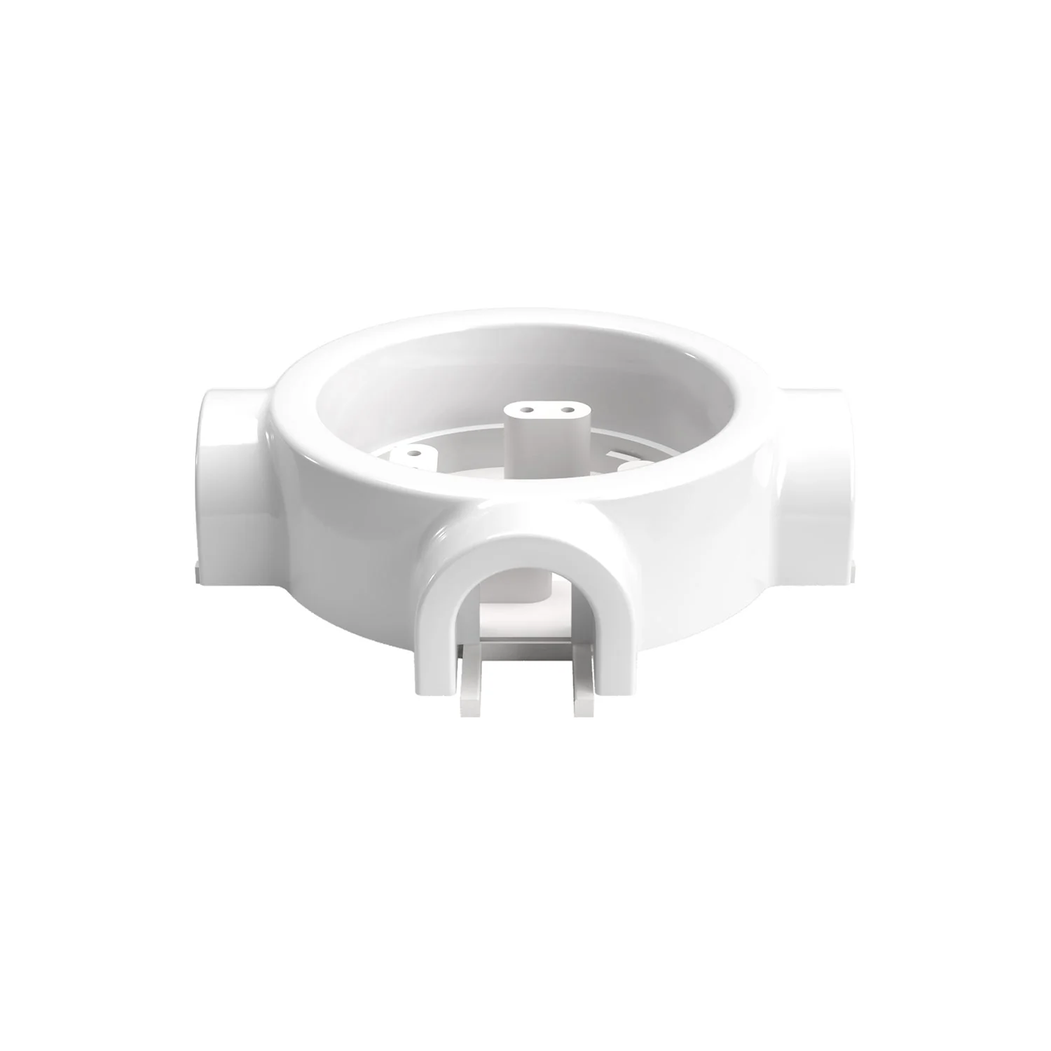 White porcelain base for electrical socket and switch/selector compatible with Creative-Tubes - from 1 to 4 outlets - Image 22
