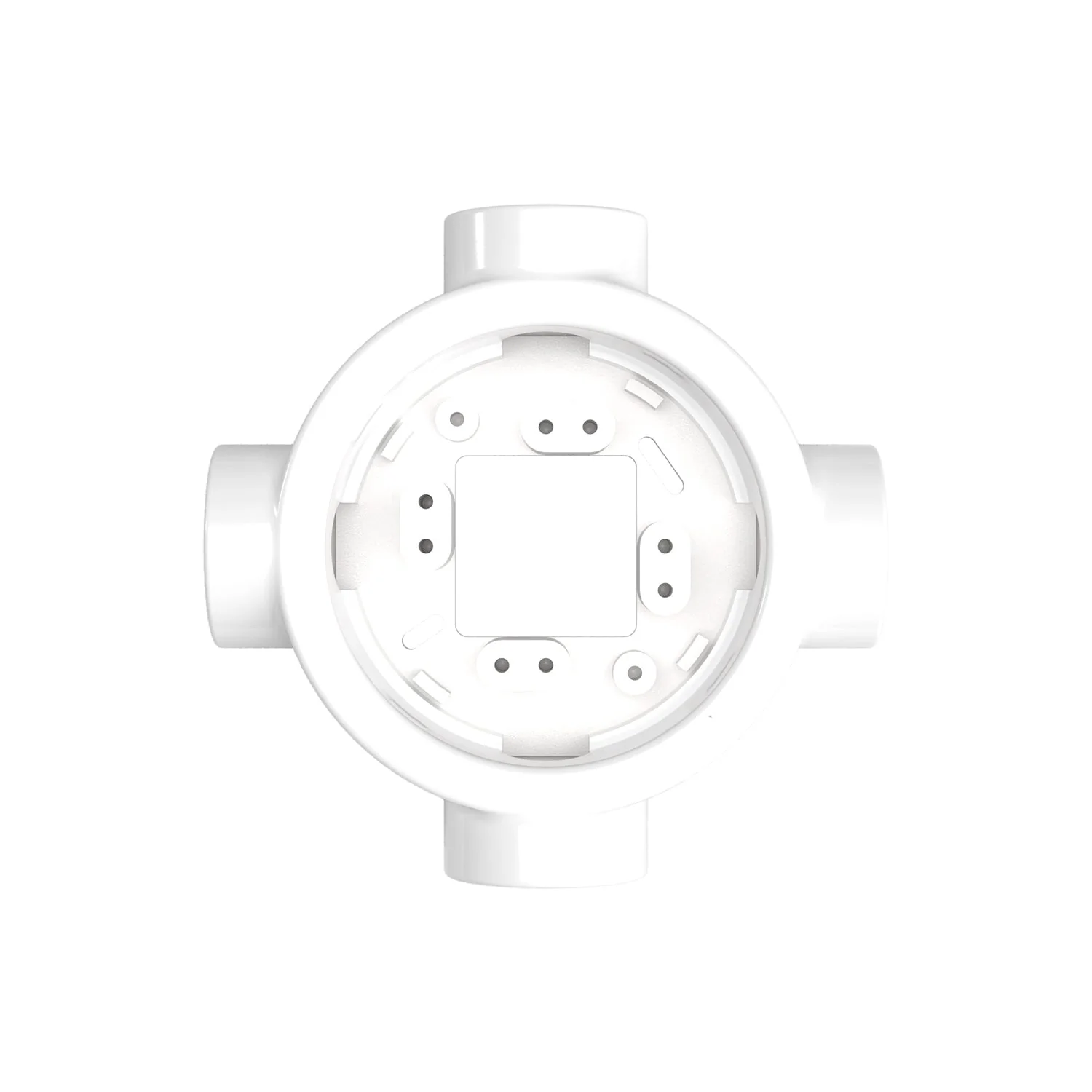 White porcelain base for electrical socket and switch/selector compatible with Creative-Tubes - from 1 to 4 outlets - Image 30