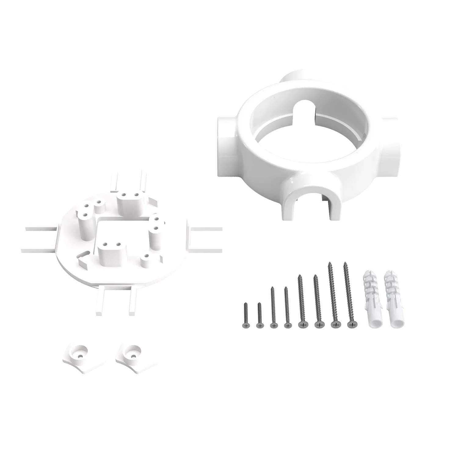 White porcelain base for electrical socket and switch/selector compatible with Creative-Tubes - from 1 to 4 outlets - Image 31