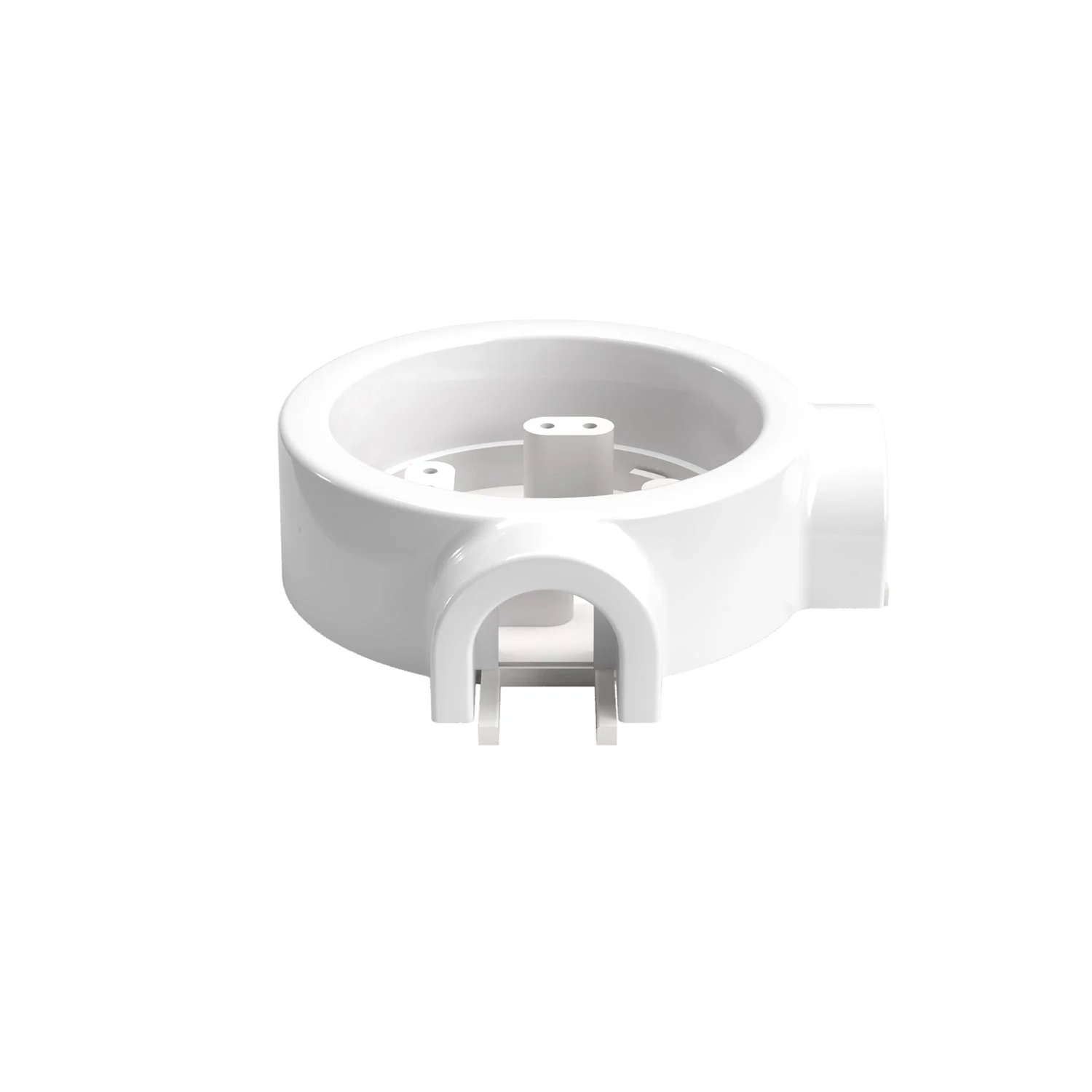 White porcelain base for electrical socket and switch/selector compatible with Creative-Tubes - from 1 to 4 outlets - Image 8