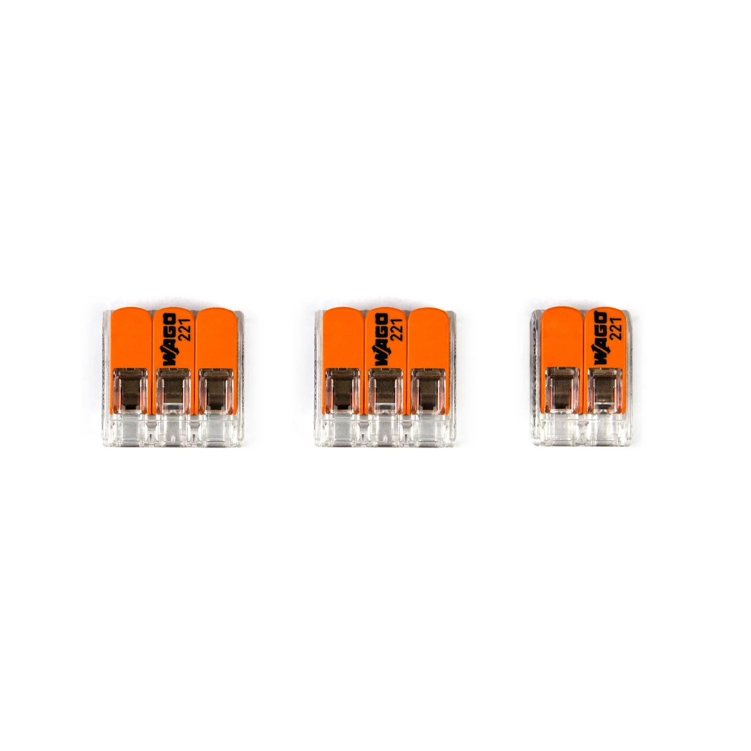 WAGO connection kit compatible with 2x cable for 2-hole ceiling rose
