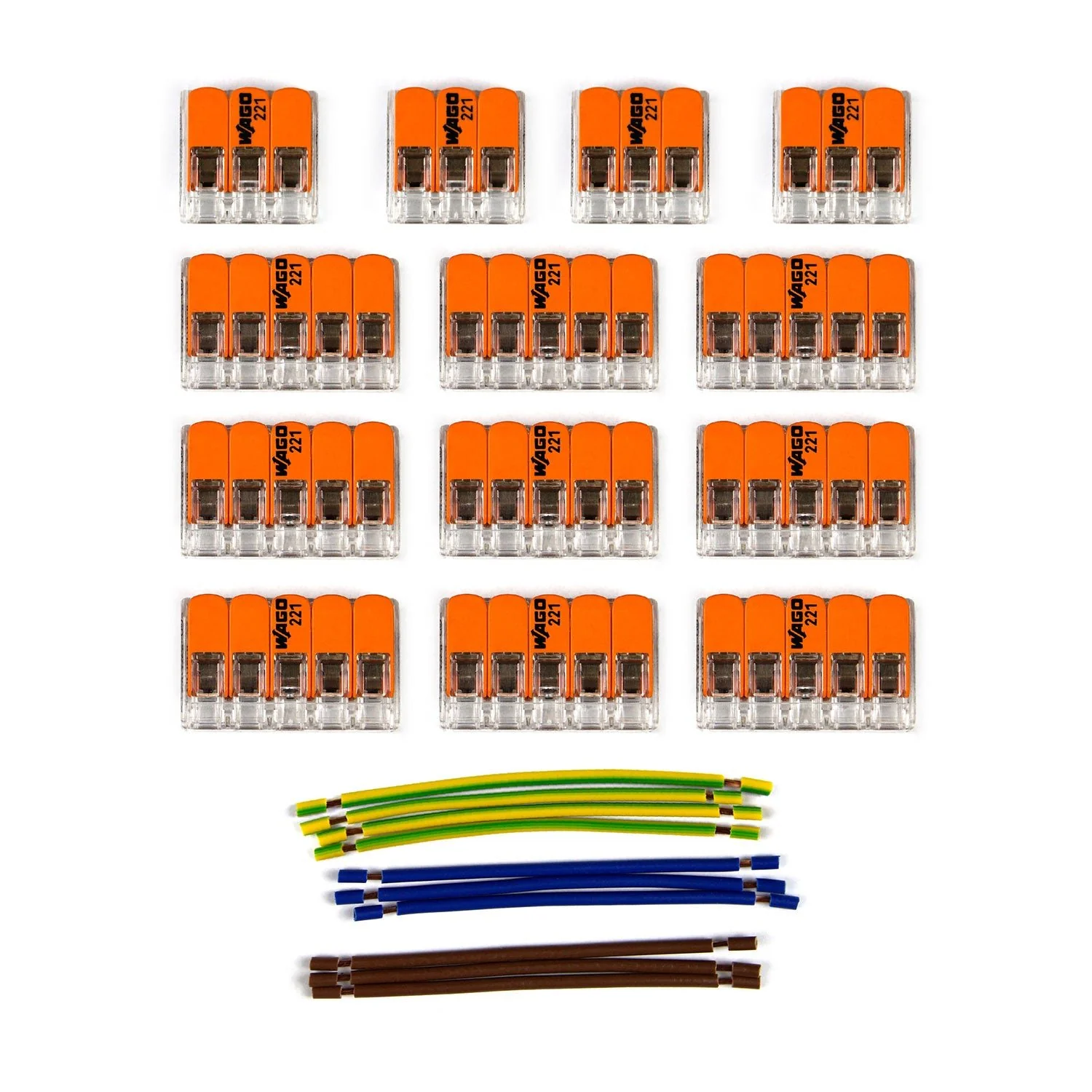 WAGO connection kit compatible with 3x cable for 11-hole ceiling rose