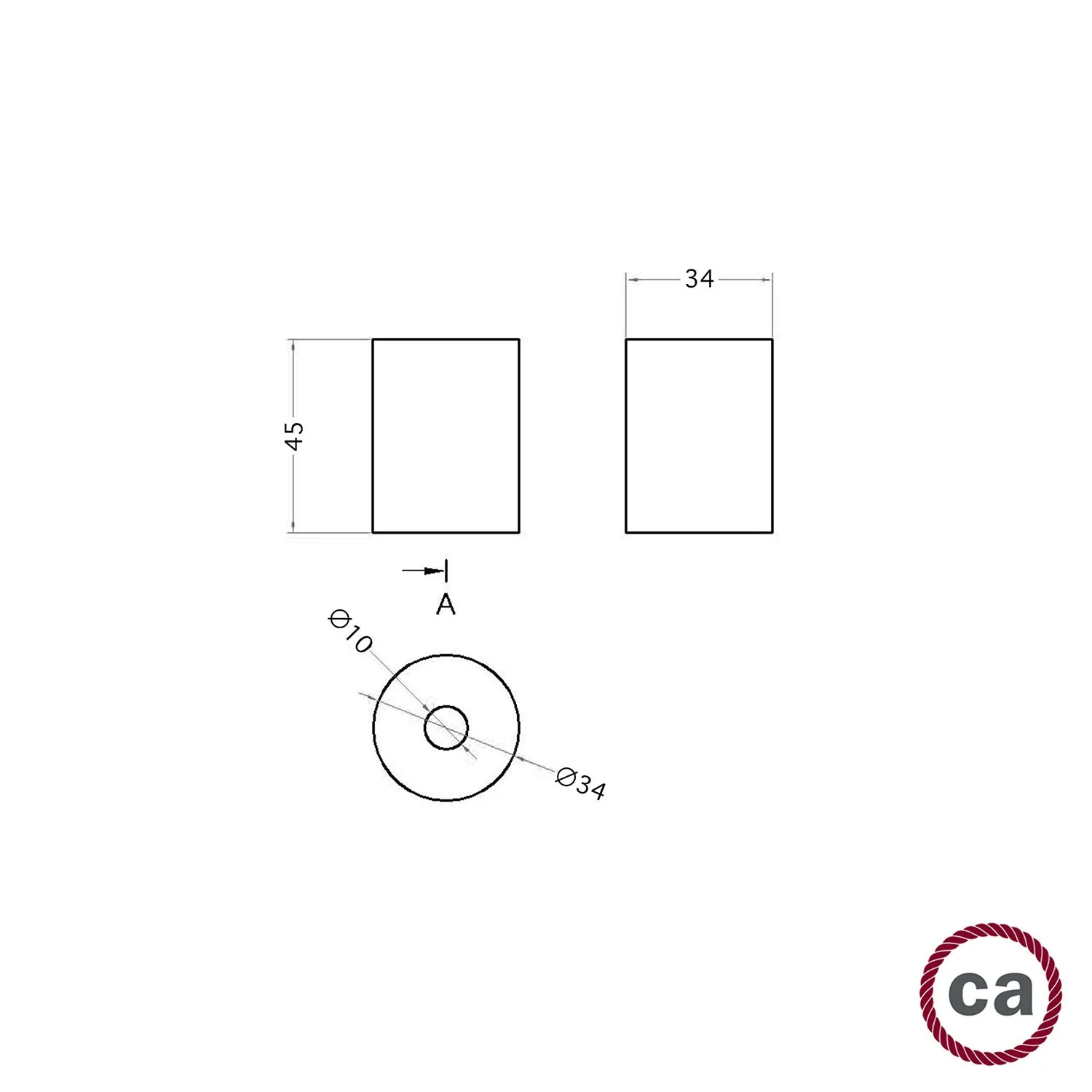 Wooden terminal for 2XL cord - Wengé Effect - Image 5