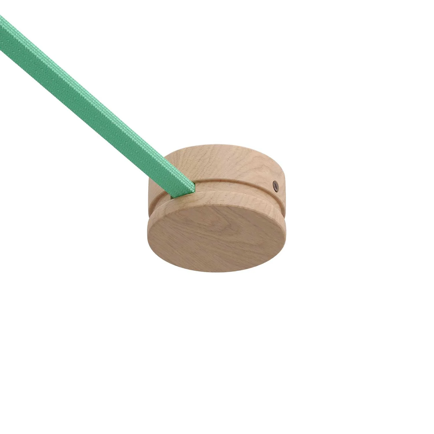 Wooden ceiling rose for cable for string light and Filé system. Made in Italy - Neutral