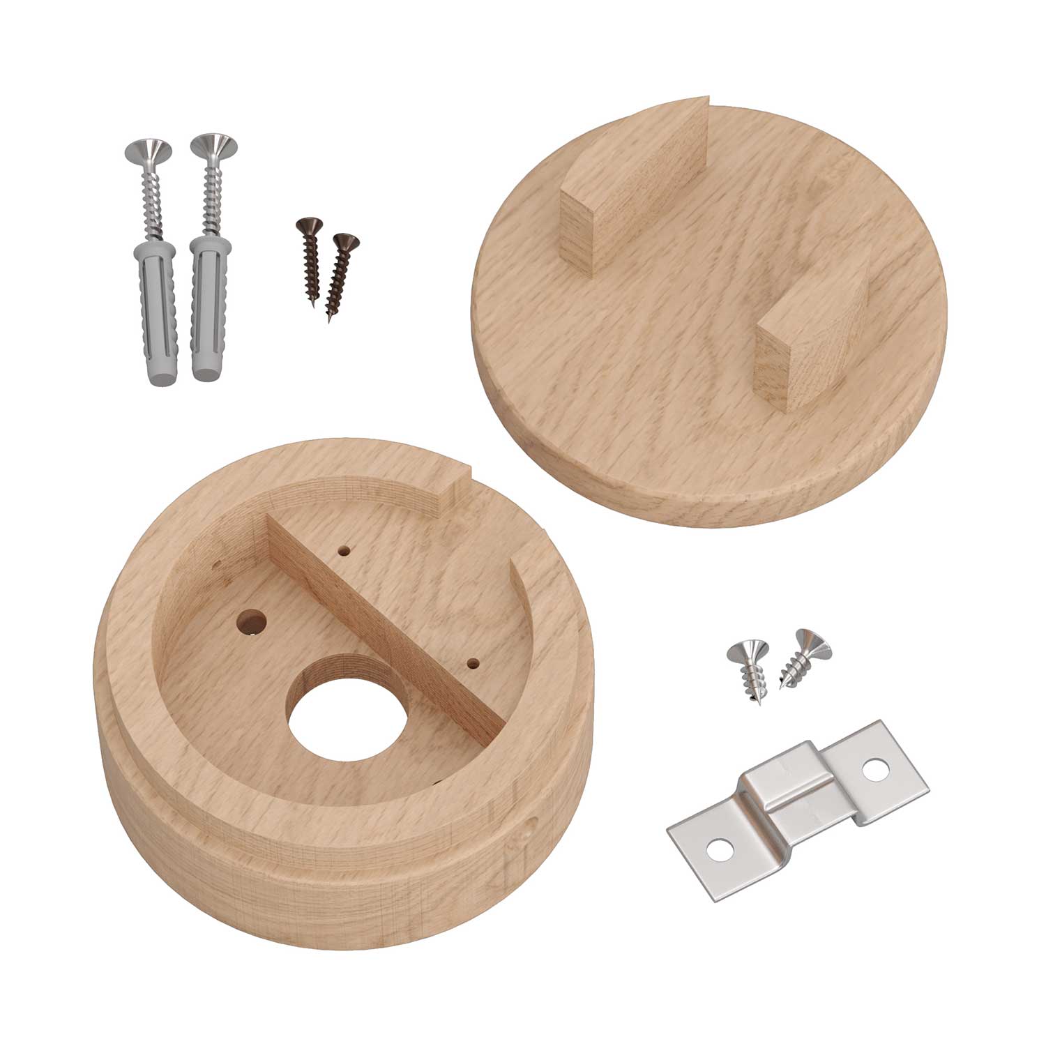 Wooden ceiling rose for cable for string light and Filé system. Made in Italy - Neutral - Image 3