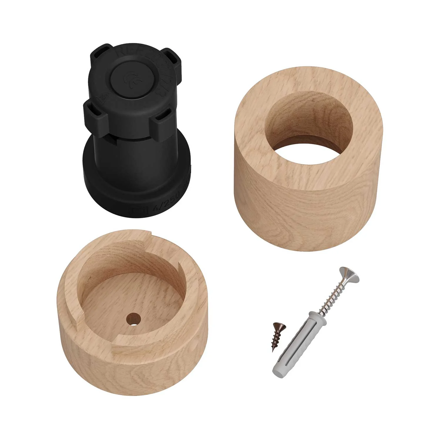 Wooden lamp holder for cable for string light and Filé system. Made in Italy - Neutral - Image 3