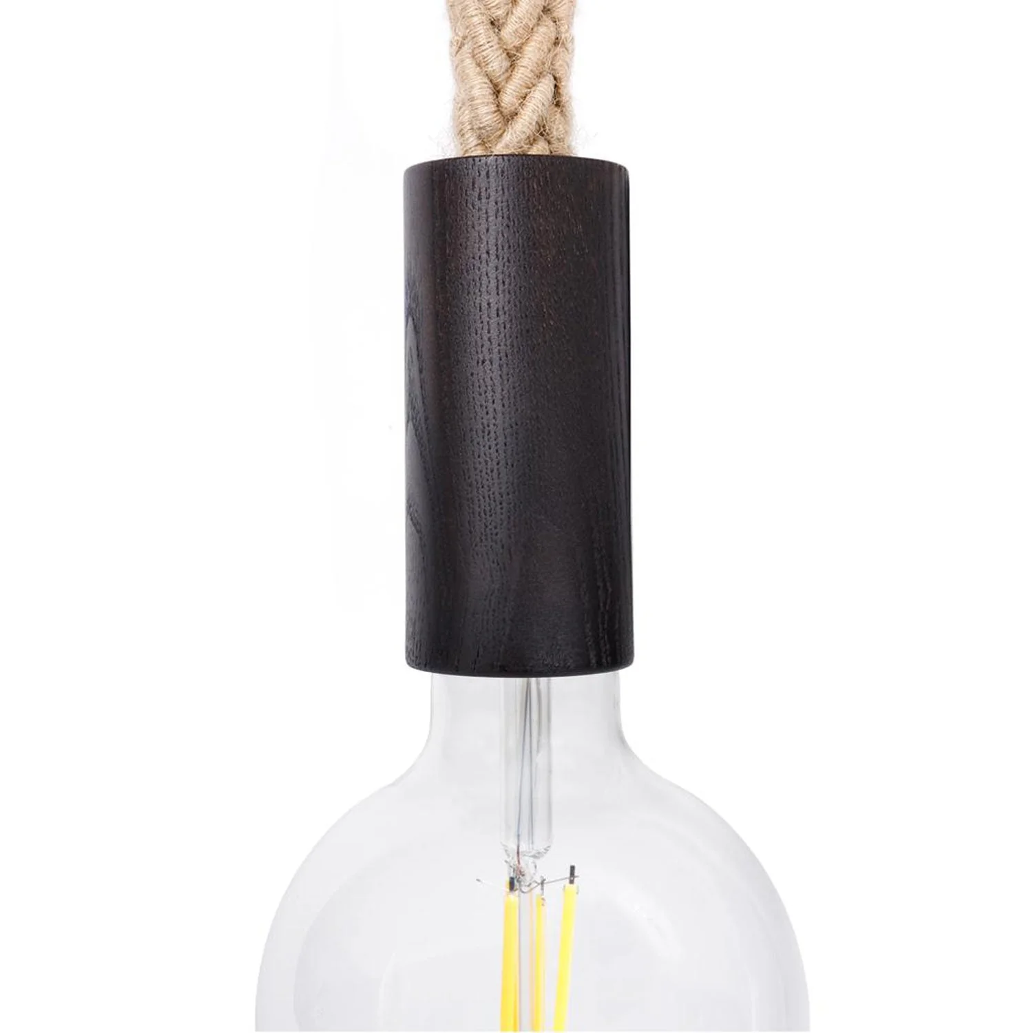E27 wooden lamp holder kit for 2XL cord - Wengé effect
