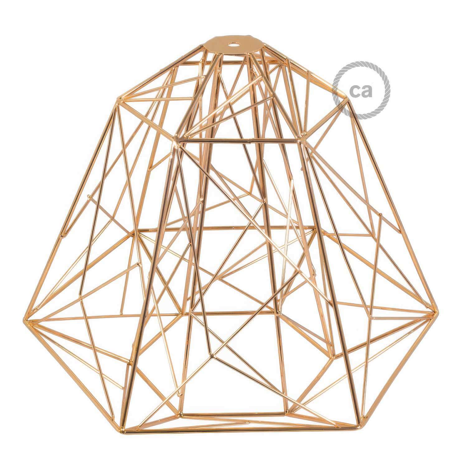 Apollo XL cage lampshade in metal with E27 lamp holder - Copper - Image 3