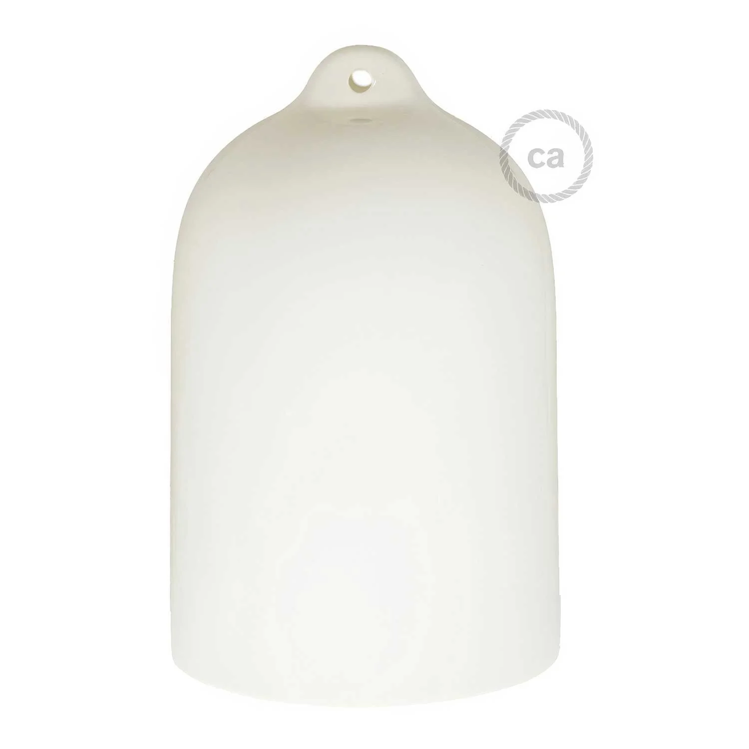 Campana, XL ceramic lampshade for pendant light - Made in Italy - Glossy white - Image 4