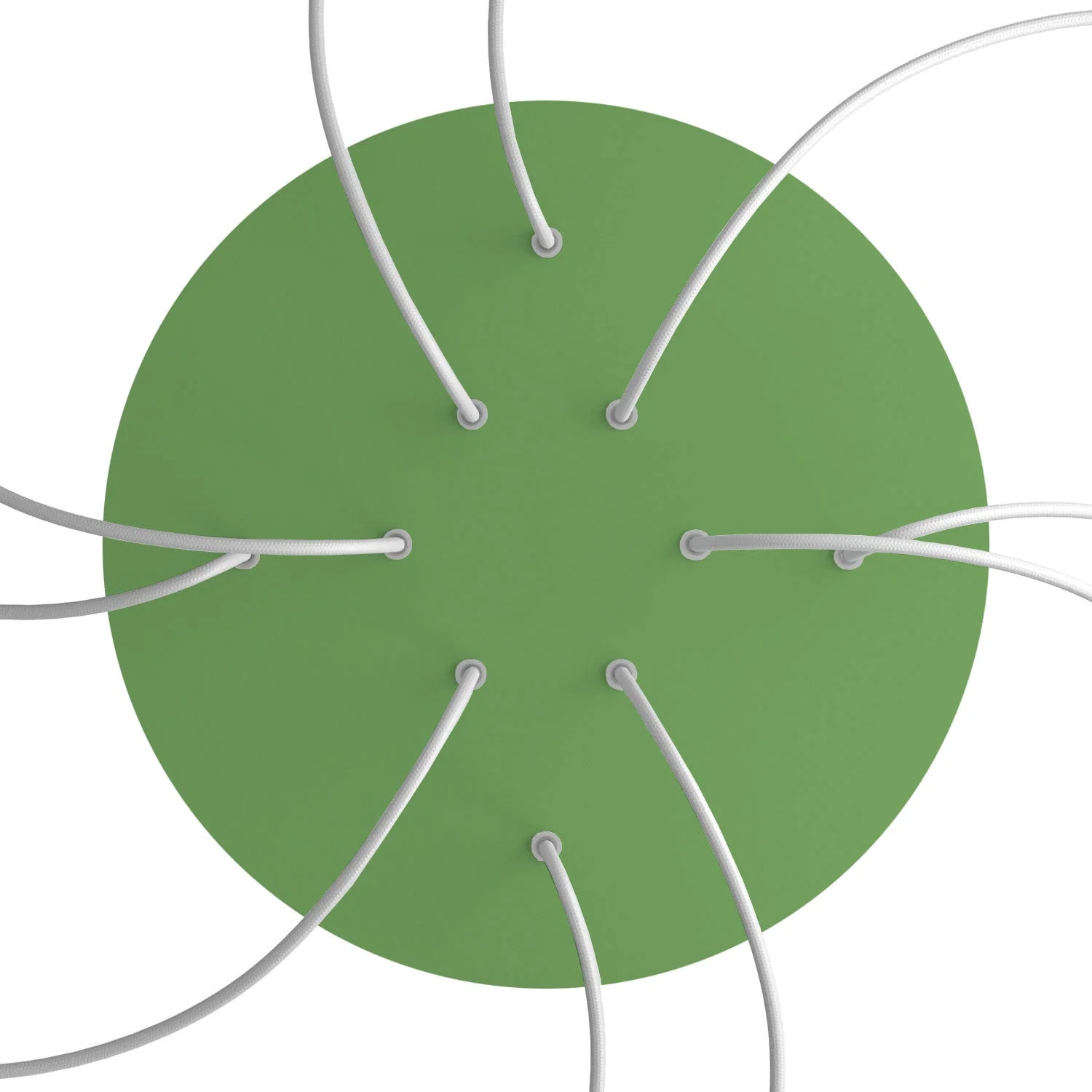 XXL Rose-One round ceiling rose, 400 mm diameter with 10 holes and 4 side holes – Meadow green - Image 2