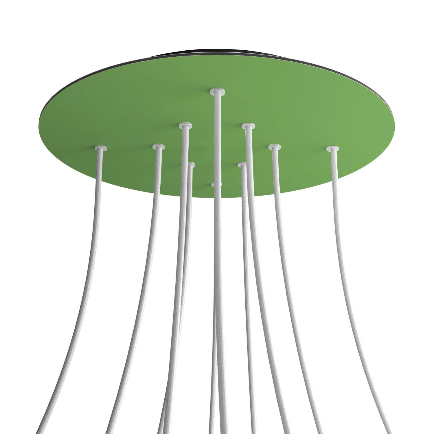 XXL Rose-One round ceiling rose, 400 mm diameter with 10 holes and 4 side holes – Meadow green - Image 8