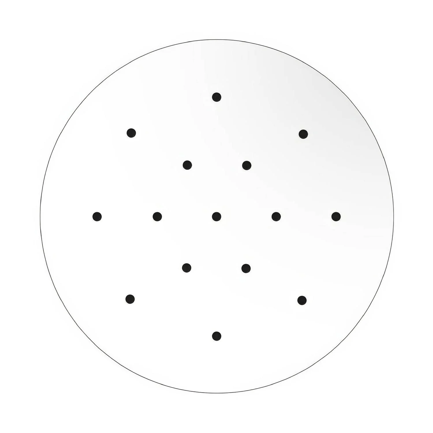 XXL Rose-One round ceiling rose, diameter 400 mm with 15 holes and 4 side holes - Matt white - Image 3