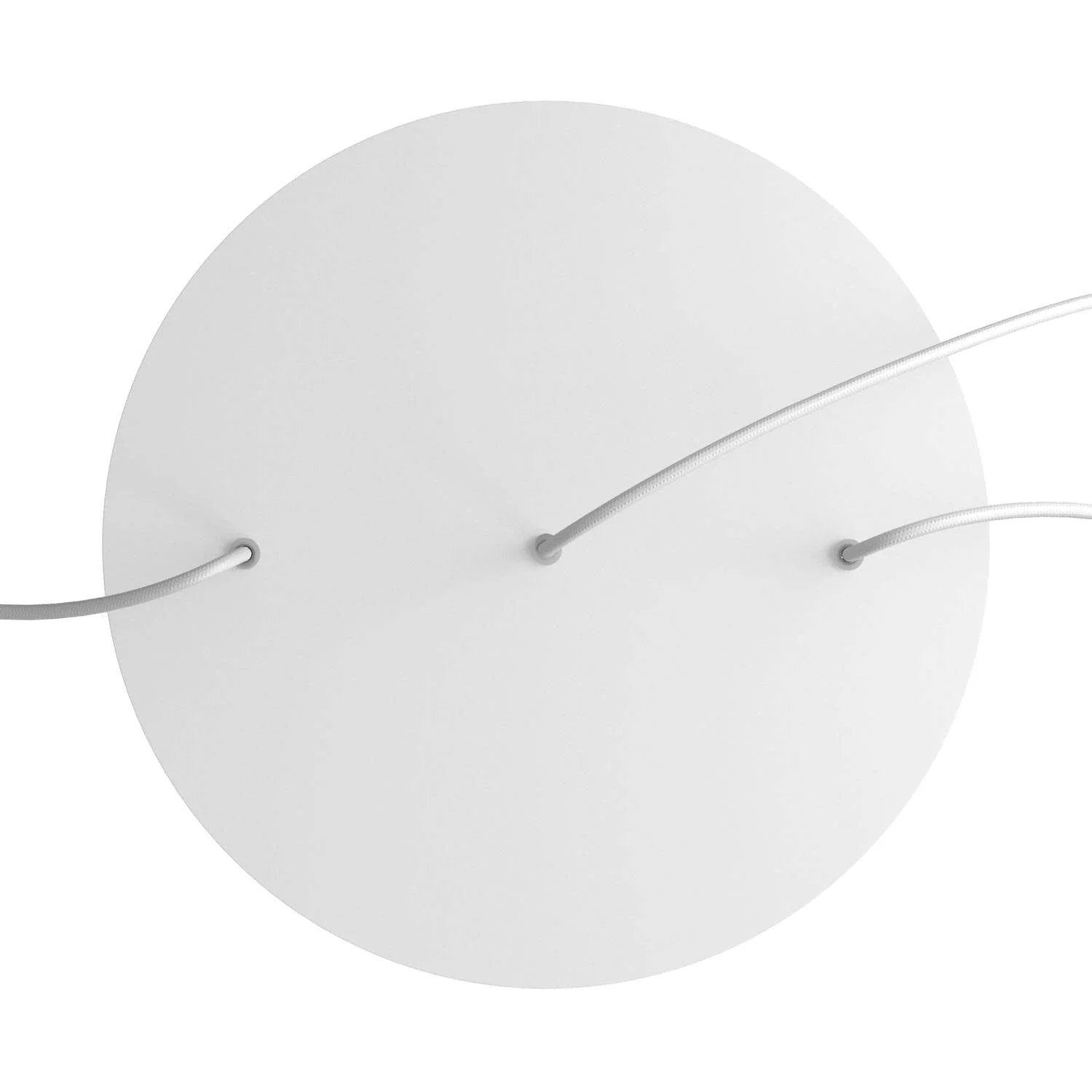 XXL Rose-One round ceiling rose, 400 mm diameter with 3 inline holes and 4 side holes - Matt white - Image 2
