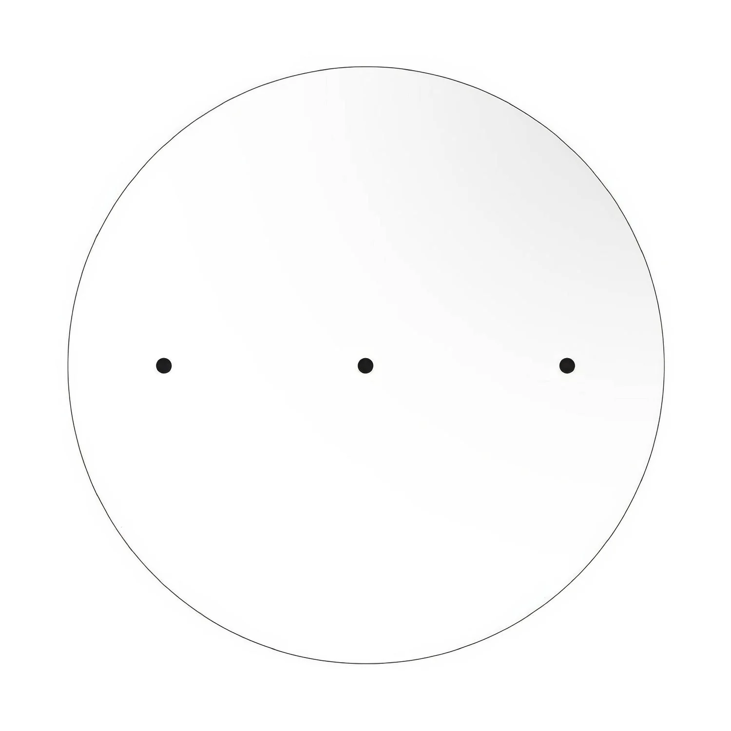 XXL Rose-One round ceiling rose, 400 mm diameter with 3 inline holes and 4 side holes - Matt white - Image 3