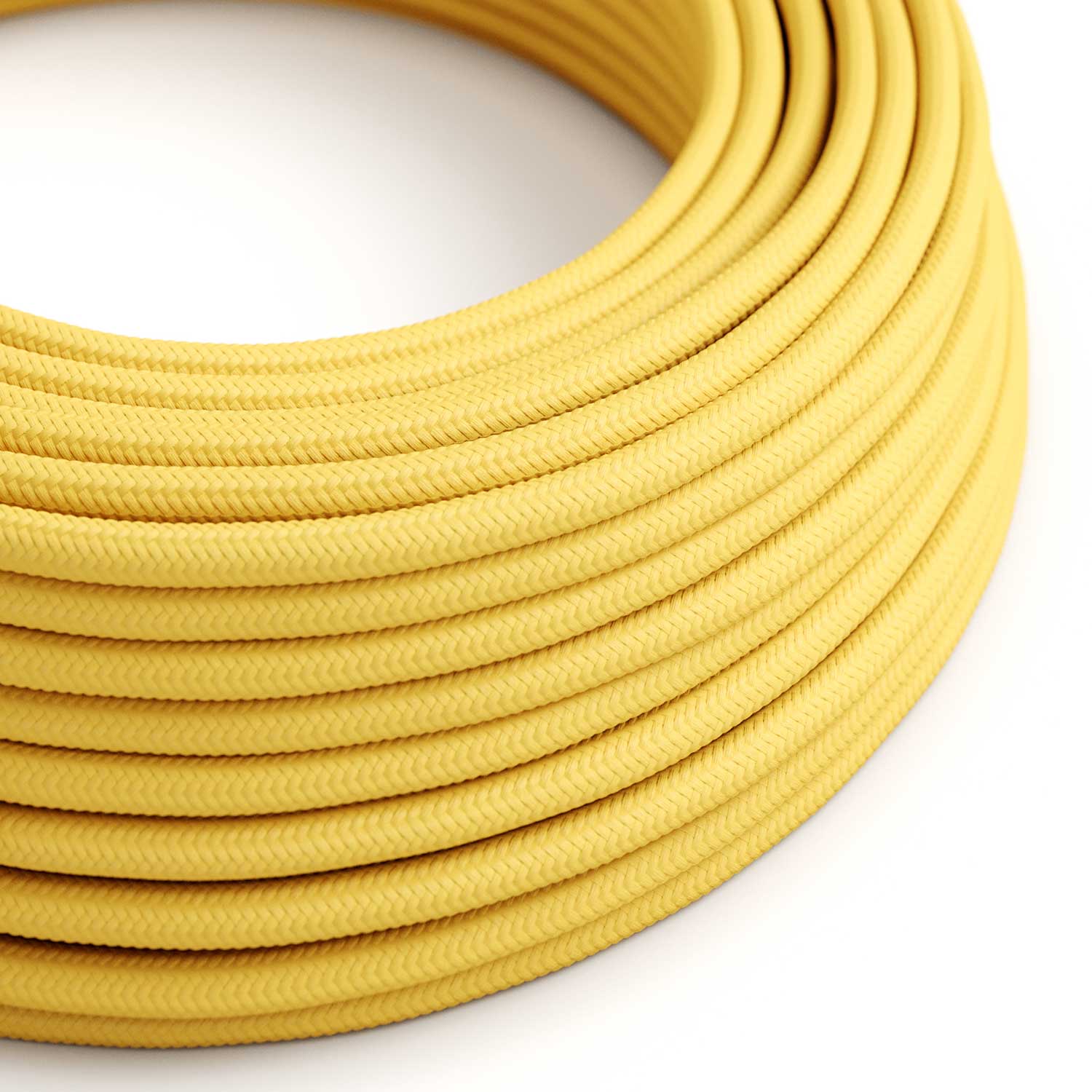 Glossy Maize Yellow textile cable - The Original Creative-Cables - RM10 round 2x0.75mm / 3x0.75mm