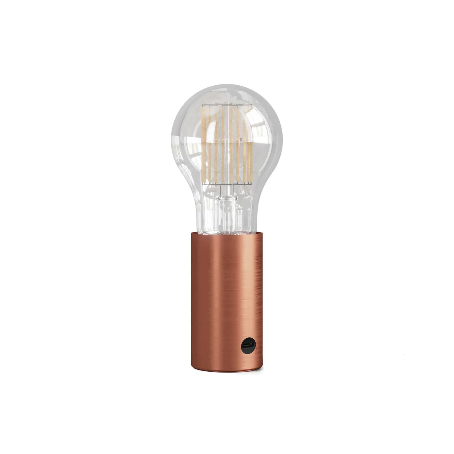 SI! Portable lamp 5V with A60 light bulb - Satin copper