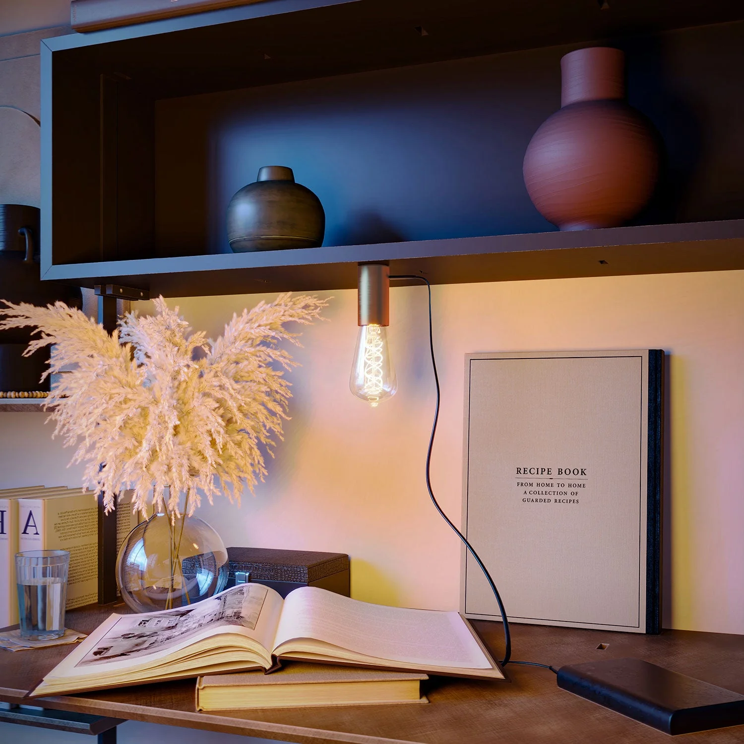 YES! Portable 5V lamp with ST64 light bulb - Satin copper - Image 3