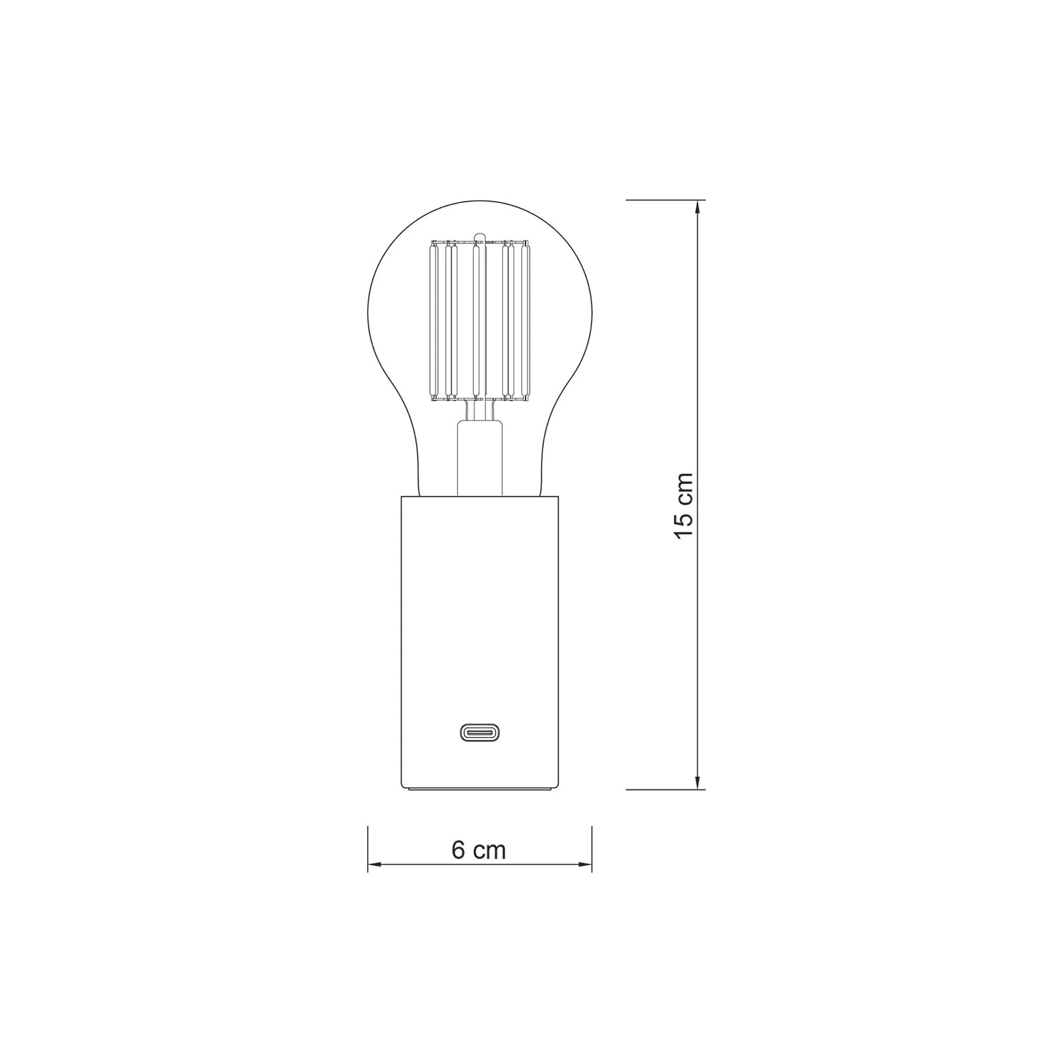 YES! Portable lamp at 5V with A60 light bulb - Black - Image 7