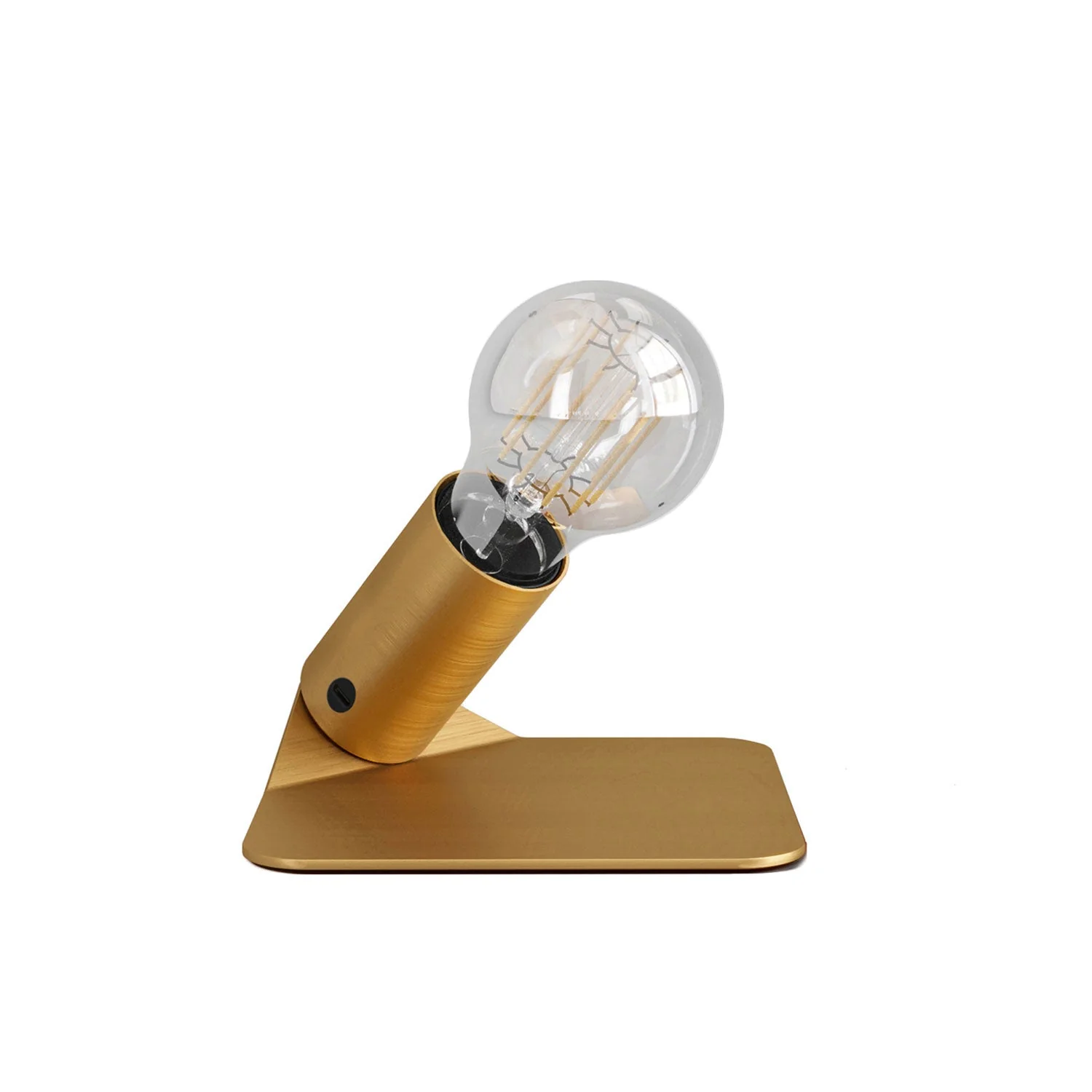 YES! Table lamp 5V with A60 light bulb and metal base – Satin bronze