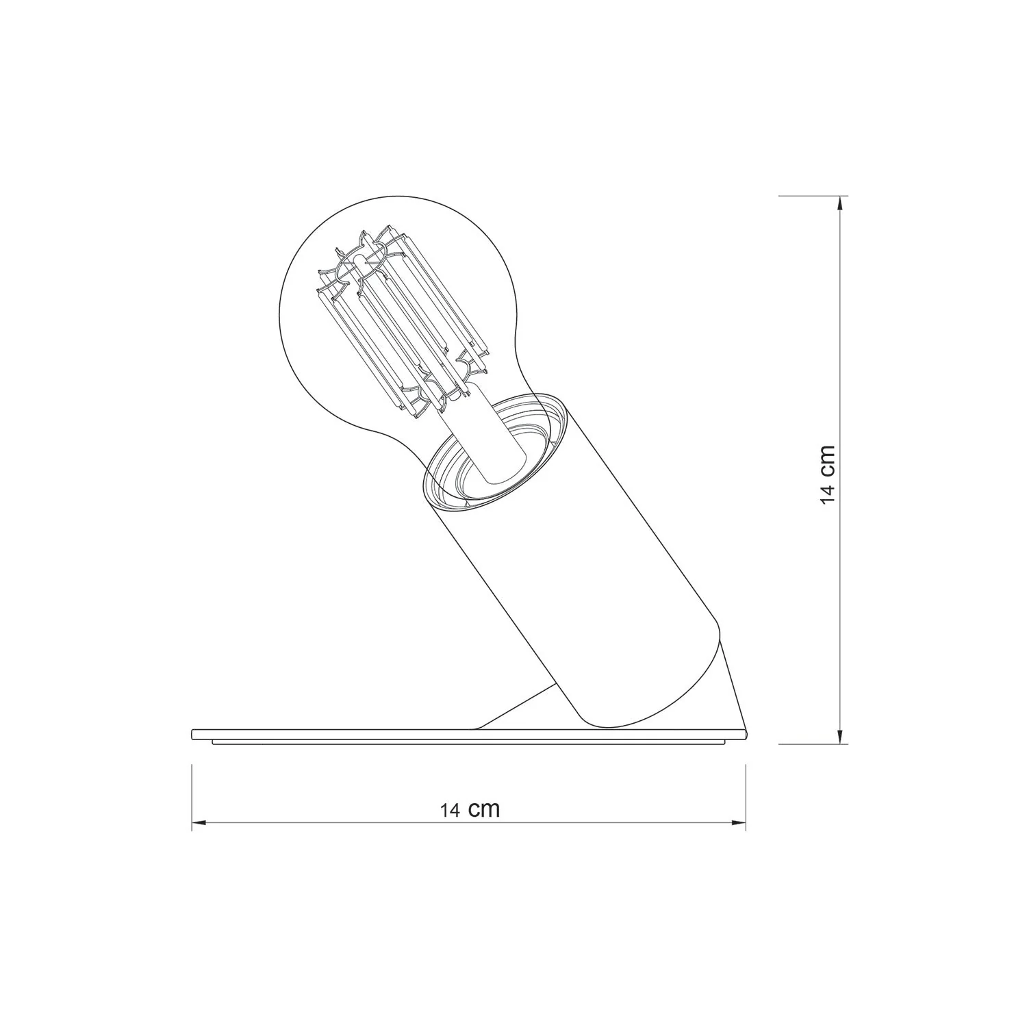 YES! Table lamp 5V with A60 light bulb and metal base – Satin bronze - Image 5