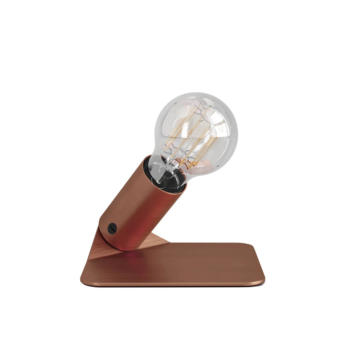 YES! 5V table lamp with A60 light bulb and metal base - Satin Copper