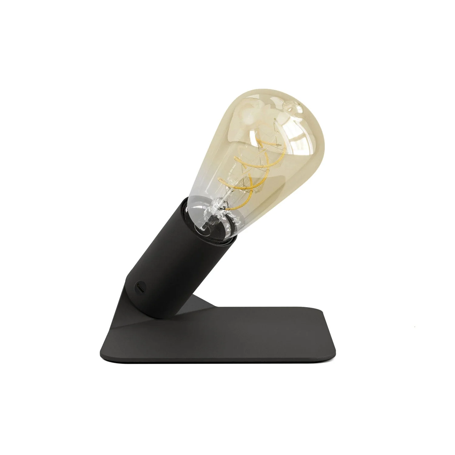 YES! 5V table lamp with ST64 light bulb and metal base - Black
