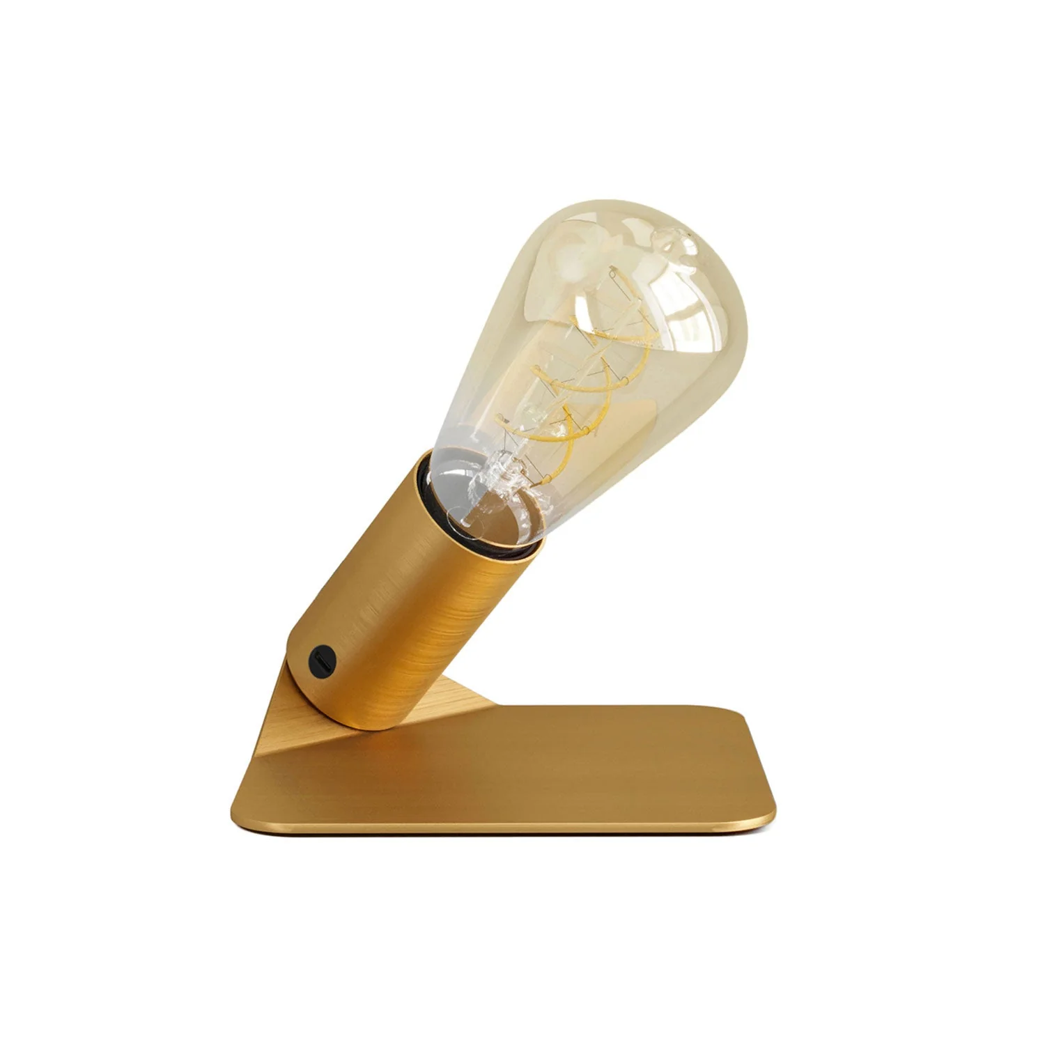YES! 5V table lamp with ST64 light bulb and metal base – Satin Bronze