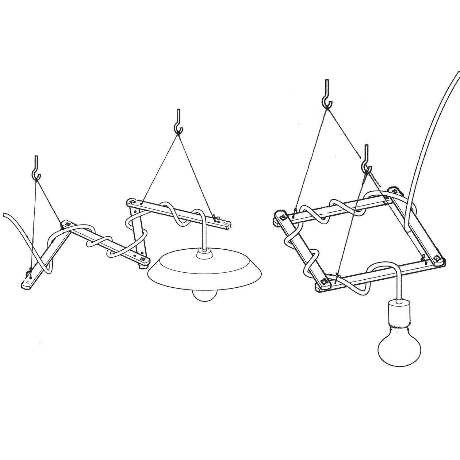 Zigh-Zagh, adjustable wooden ceiling support for pendant lamps - Image 4