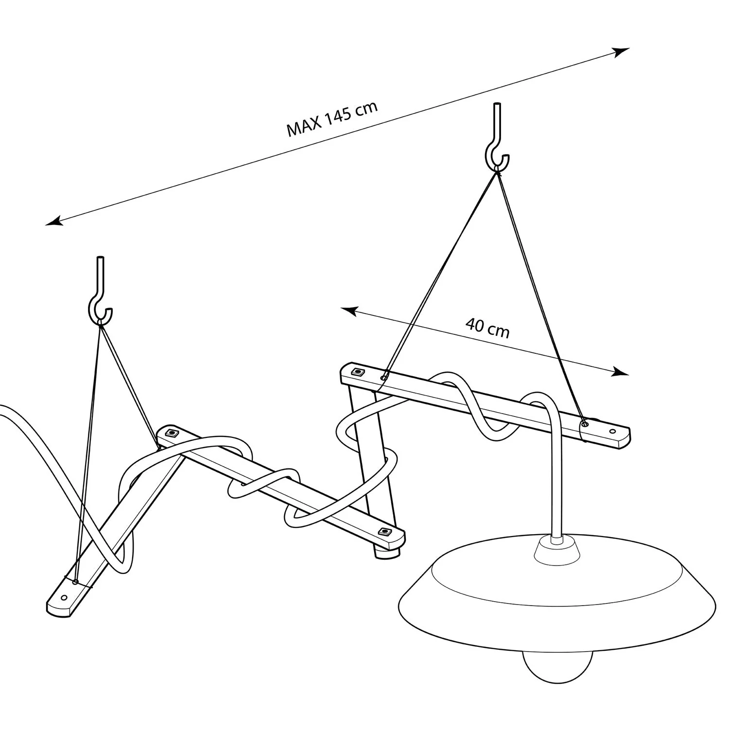 Zigh-Zagh, adjustable wooden ceiling support for pendant lamps - Image 5